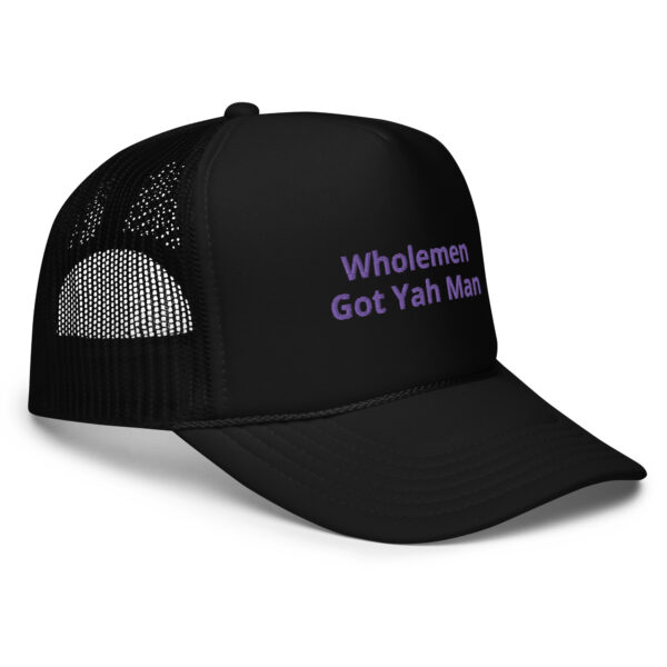 A black hat with the words " whomever got yah money ".