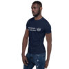 A man wearing jeans and a t-shirt
